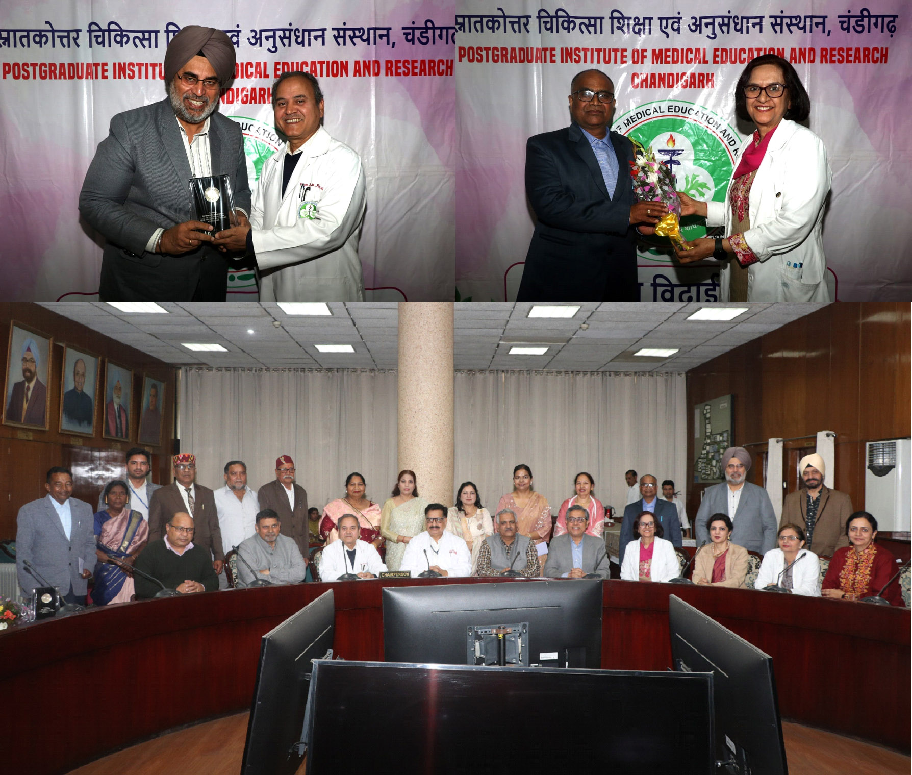 Prof. RK Ratho, Dean(Academics), PGIMER honored 14 officers/officials on their superannuation today